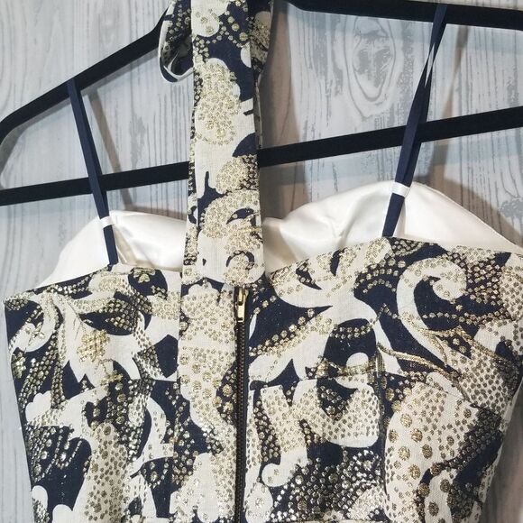 Milly of New York Strapless Sheath Metallic Dress6 - Picture 4 of 5